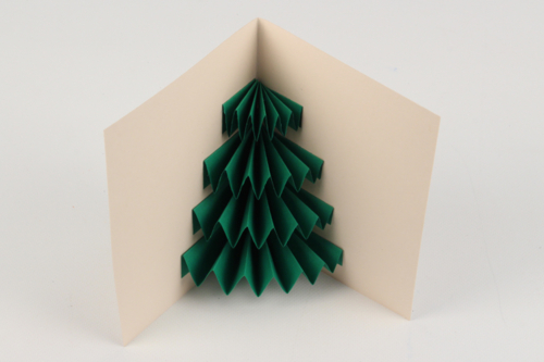 Tarjeta pop up árbol de Navidad