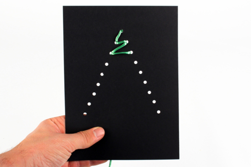 Christmas Tree Embroidery Card