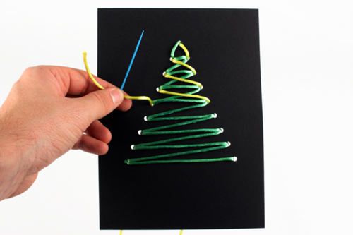 Christmas Tree Embroidery Card