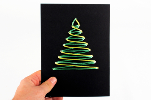 Christmas Tree Embroidery Card