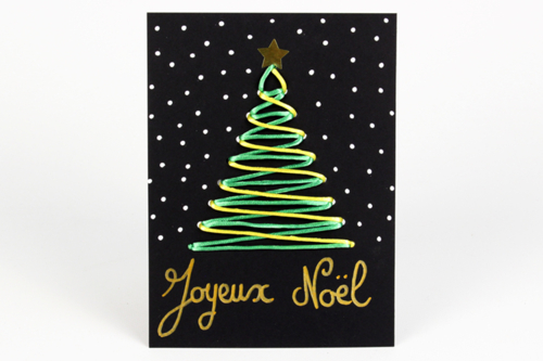Christmas Tree Embroidery Card