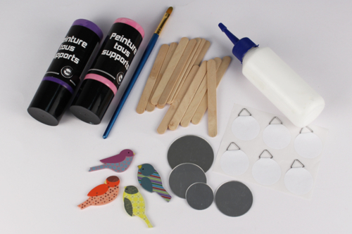 Decorative Birdhouse with Wooden Sticks