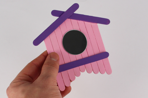 Decorative Birdhouse with Wooden Sticks