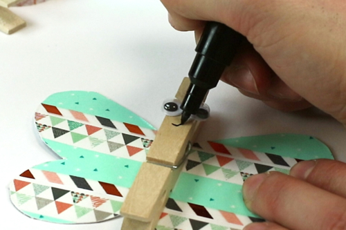 Butterfly Magnet with a Clothespin