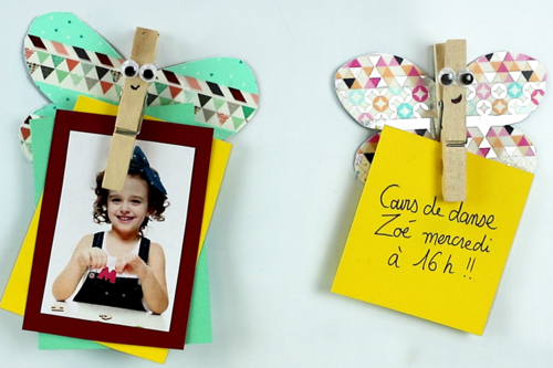 Butterfly Magnet with a Clothespin