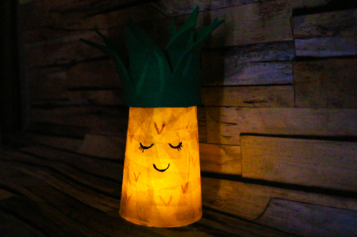 Pineapple and Unicorn Lanterns with Plastic Cups