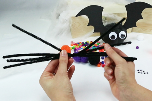 Pom Pom and Pipe Cleaner Spiders