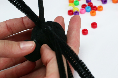Pom Pom and Pipe Cleaner Spiders