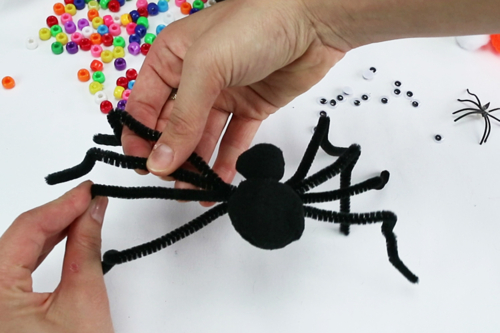 Pom Pom and Pipe Cleaner Spiders