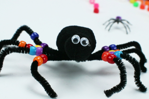 Pom Pom and Pipe Cleaner Spiders