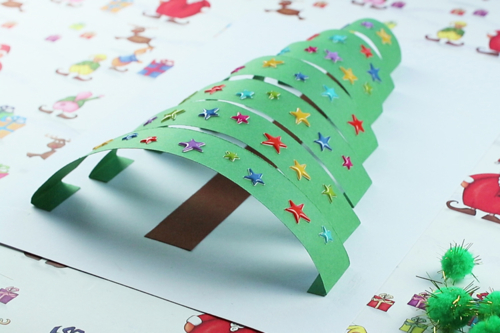 3D Christmas Tree with Paper Strips