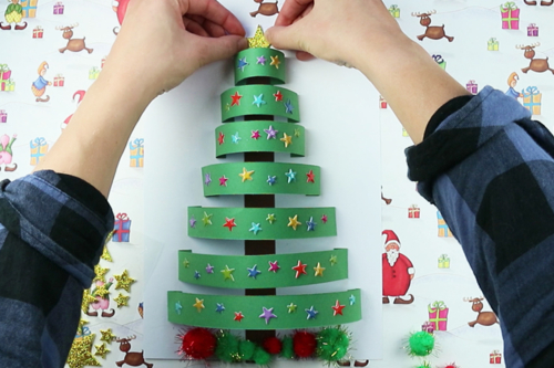 3D Christmas Tree with Paper Strips