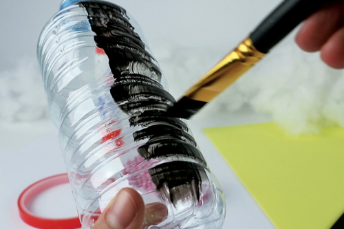 Fabricar un pingüino con una botella de agua