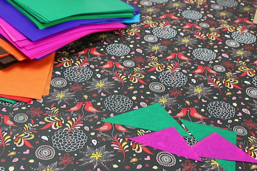 Collage with Wet Tissue Paper