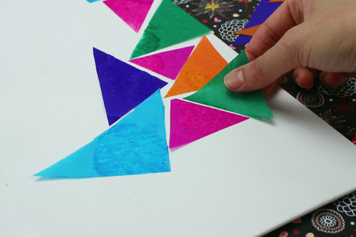 Collage with Wet Tissue Paper