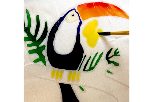 Coloring with Silk Paint - 