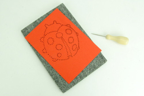 Punched Card on Felt - 