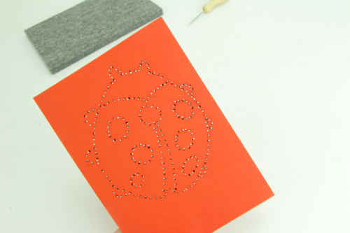 Once the drawing has been pierced - 