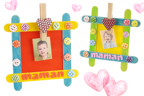 Craft Stick Frame "Mom"