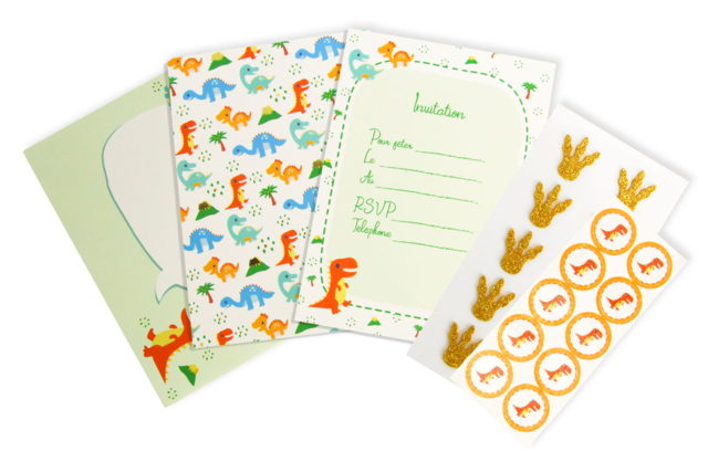 10 cartas de invitación dinosaurio a hacer uno mismo - Invitations d'anniversaire - 10doigts.fr