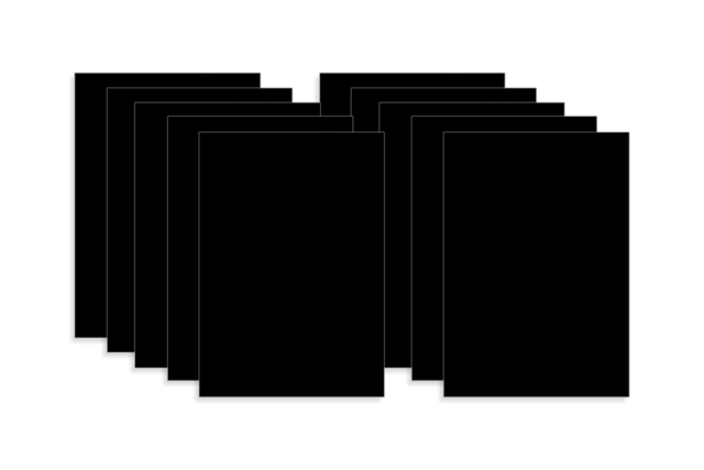 10 tarjetas extra-fuertes negras - Formato : 50 x  70 cm - Papiers épais et cartons : donnez vie à vos projets créatifs - 10doigts.fr