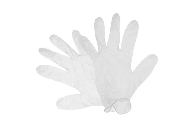 10 Guantes de vinilo blanco, sin látex - Tabliers et protections - 10doigts.fr