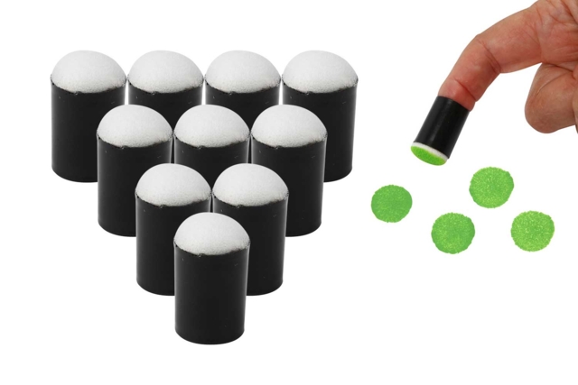 Finger Stamps - 10 Pieces - 1 - Foam Stamps, Sponges - 10doigts.com - Tampons mousse, éponges - 10doigts.fr