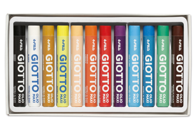 12 pasteles al óleo giotto - Pastels et fusains : l'art de la couleur et du contraste - 10doigts.fr
