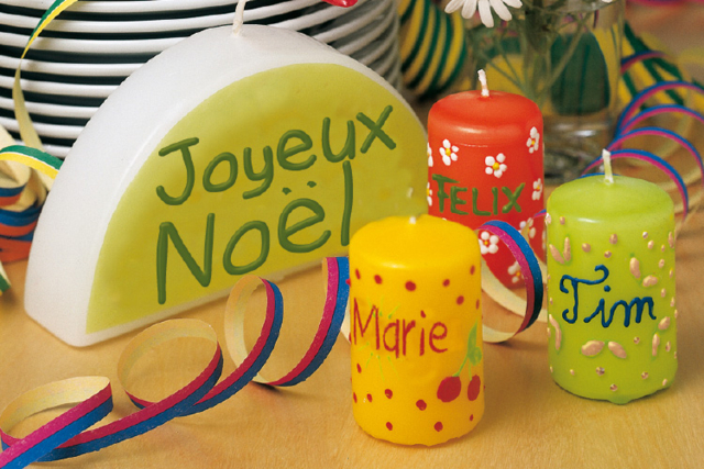 Wax Pens for Candles - 2 - Christmas-themed Paints - 10doigts.com - Peintures aux tons de noël - 10doigts.fr