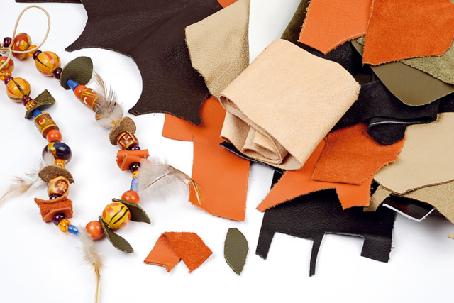 Genuine Leather Scraps, Assorted Colors - 500 g - 8 - Patchwork - Creative Haberdashery - 10doigts.com - Patchwork - Mercerie créative - 10doigts.fr