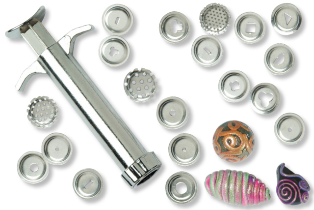Extruder Syringe + 19 Extrusion Shapes - 0 - Modeling Tools - 10doigts.com - Outils de Modelage - 10doigts.fr