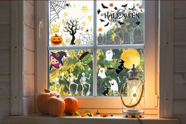 170 pegatinas para ventanas de Halloween - Kits créatifs Halloween - 10doigts.fr