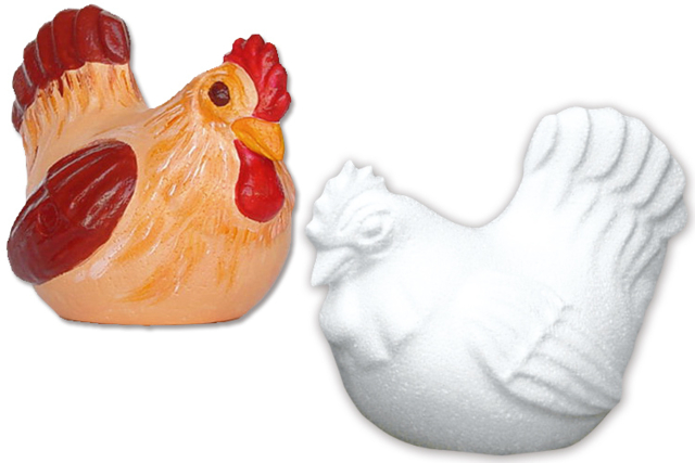 Styrofoam Chicken - 0 - Styrofoam Animals - 10doigts.com - Animaux en polystyrène - 10doigts.fr