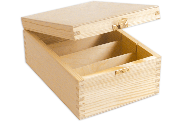 Wooden Photo Box - 17 x 24 cm - 1 - Wooden Boxes - 10doigts.com - Boîtes en bois à décorer - 10doigts.fr
