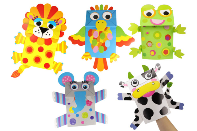 Marionetas animales  - Kits clés en main - 10doigts.fr