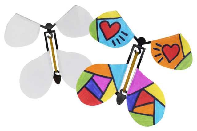 Flying Butterflies to Decorate - 10 Pieces - 1 - Cardboard Decorations - 10doigts.com - Décors en carton - 10doigts.fr