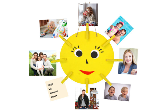 Wooden Sun Photo Holder Kit - 0 - Decorative Photo Frames - 10doigts.com - Cadres et clips photos : des supports uniques pour afficher vos souvenirs - 10doigts.fr