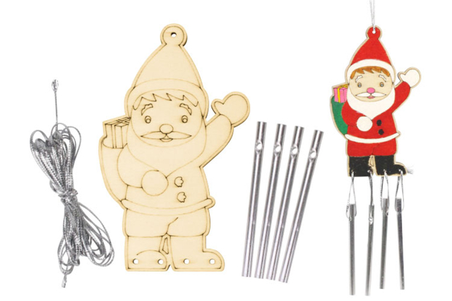Christmas Bell - 0 - Wooden Decorative Suspensions - 10doigts.com - Mobile en bois à fabriquer et carillons - 10doigts.fr
