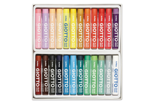 24 pasteles al óleo giotto - Pastels et fusains : l'art de la couleur et du contraste - 10doigts.fr