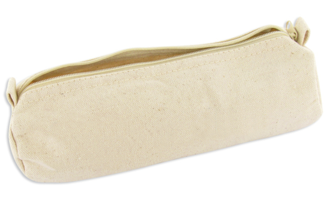 Round Cotton Pouch, Zipper Closure - 22 cm - 1 - Cotton, Linen - Textiles - 10doigts.com - Coton, lin - Textiles - 10doigts.fr
