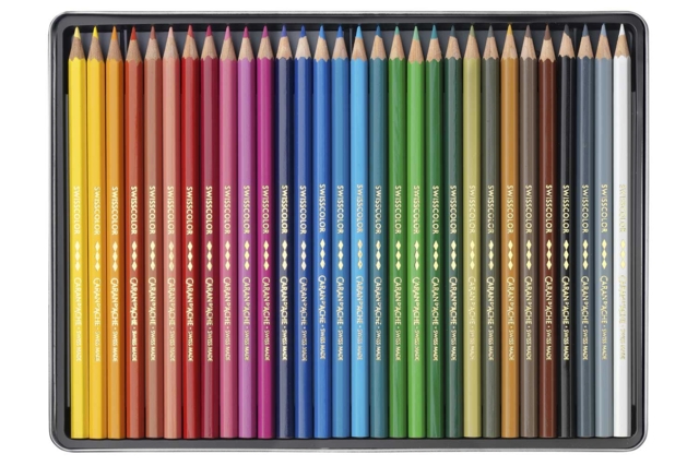 30 crayones de colores Swisscolor - Crayons de couleurs Beaux-Arts - 10doigts.fr