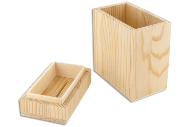 Rectangle Wooden Money Box - 2 - Wooden Office Items - 10doigts.com - Objets en bois à décorer pour le bureau - 10doigts.fr