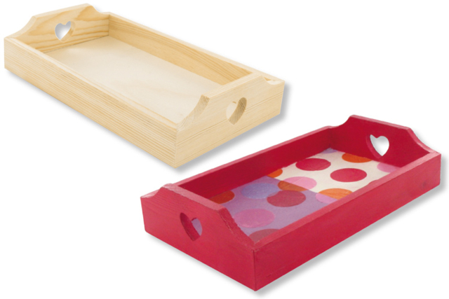 Wooden Rectangle Tray - 2 - Wooden Objects for the Kitchen - 10doigts.com - Objets en bois à décorer pour la cuisine - 10doigts.fr