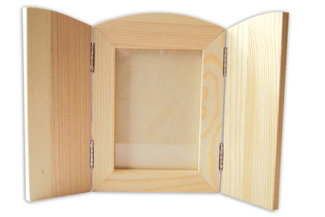 Wooden Folding Frame with Glass - 1 - Wooden Photo Frames - 10doigts.com - Cadres photo en bois à décorer - 10doigts.fr