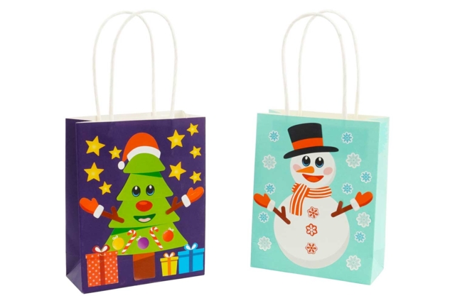 Christmas Gift Bag Kit + Stickers - 4 Pieces - 3 - Gift Wrap and Bags - 10doigts.com - Papiers cadeaux et sacs à décorer - 10doigts.fr