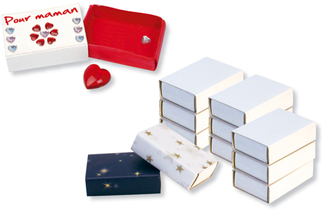 White Cardboard Matchboxes - 10 Pieces - 8 - Cardboard Boxes and Baskets - 10doigts.com - Boîtes et corbeilles en carton - 10doigts.fr