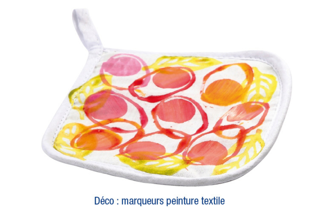White Cotton Oven Glove with Quilted Stitching - 6 - Cotton, Linen - Textiles - 10doigts.com - Coton, lin - Textiles - 10doigts.fr