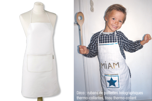 Delantal de algodón para niños - Coton, lin - Textiles - 10doigts.fr
