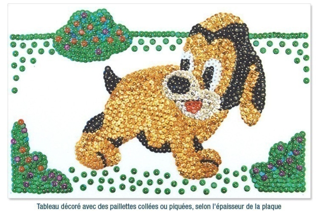 Cartón pluma o placa de porexpán: creaciones con purpurina cuvettes redondas a agujero - Carton plume et polystyrène - 10doigts.fr