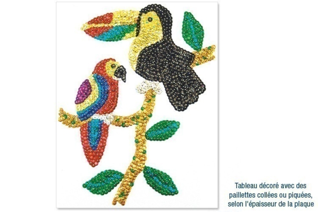 Cartón pluma o placa de porexpán: creaciones con lentejuelas cuvettes redondas con agujero - Carton plume et polystyrène - 10doigts.fr